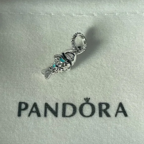 Pandora Blue Scaled Fish Dangle Charm